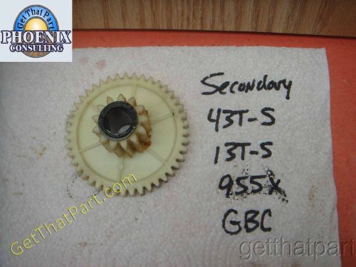 GBC 955x 1756956 Shredder Secondary Drive Gear B 1756971 43T 13T