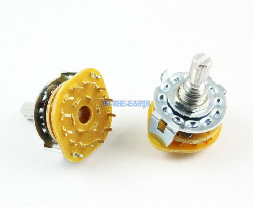 12 pieces 2 pole 6 position 2p6t channel band rotary switch selector for sale