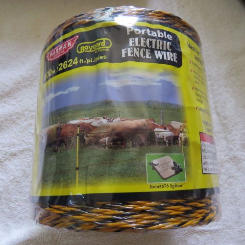 2624 FT-Electric Fence Wire Yellow/Black Baygard Cattle Horses Livestock Ranch