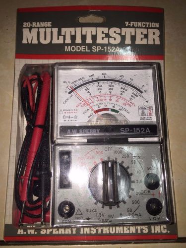 AW SPERRY MULTIMETER TESTER METER SP-152A SP152A ELECTRIC MULTITESTER 20-RANGE