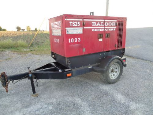 Baldor ts25 diesel generator isuzu engine towable for sale