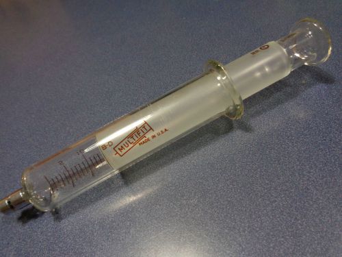 VINTAGE SYRINGE GLASS B-D MULTIFIT 30cc NEEDLE MADE IN USA ~  no needle