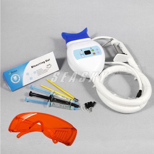 Dental teeth whitening led light lamp bleaching system accelerator w/gel +goggle for sale