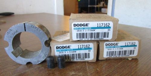 NEW DODGE TAPER LOCK BUSHING 117162 1610 X 1-7/16 KW LOT OF 3