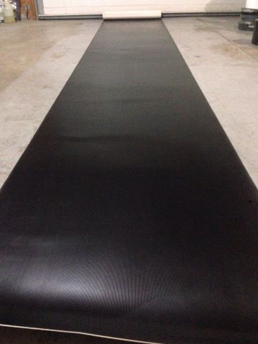 33&#034;x 21&#039; grooved ribbed top black pvc rubber conveyor belt 2ply for sale