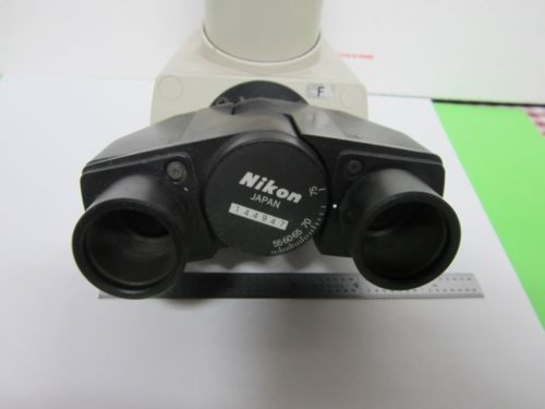 MICROSCOPE PART NIKON JAPAN TRINOCULAR HEAD OPTICS AS IS BIN#C8