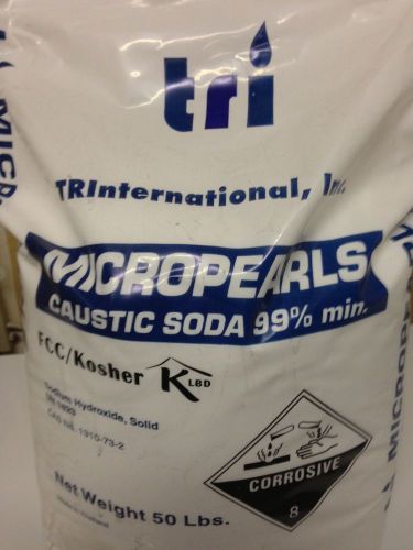 Sodium Hydroxide &gt;99% Pure Microbeads 5 Lb (Caustic Soda, Lye) FCC/ Food Grade
