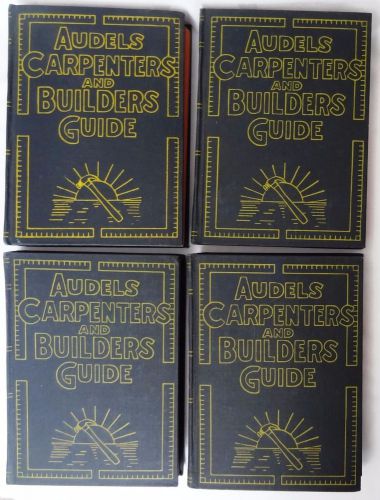 4 Volume Set AUDELS Carpenters and Builders Guide 1951 Clean and Nice!