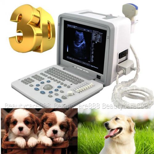 12-inch Veterinary Portable Ultrasound Machine Scanner + Cconvex probe + Free 3D