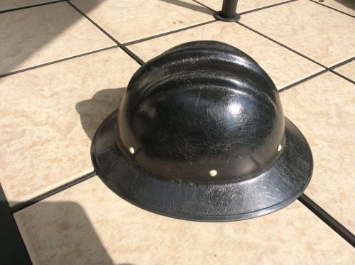 Vintage bullard fiberglass hard boiled full brim hard hat paper liner new helmet for sale
