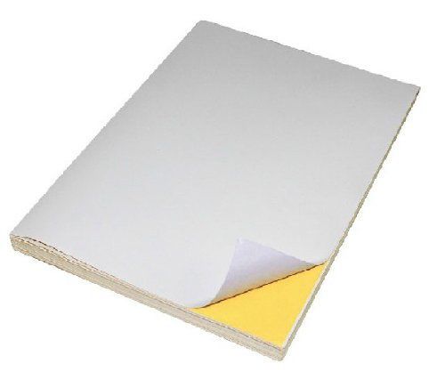 White glossy a4 self adhesive sticker paper sheet blank a4 label 210 mm x 290 mm for sale