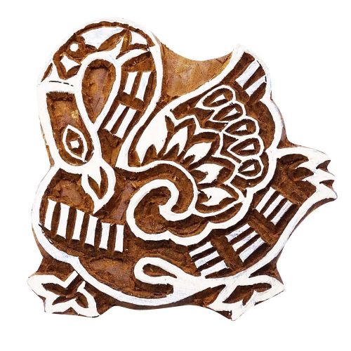 Indian wooden bird textile stamps wood printing block scrapbook stamp pb3008a for sale