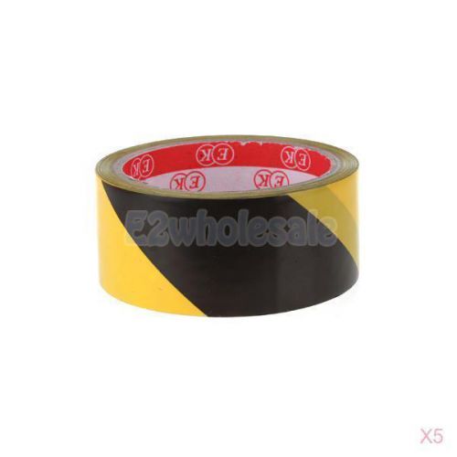 5x Floor Boundary Safety Caution Hazard Warning Tape Black and Yellow Stripe