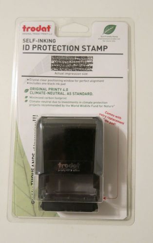 Trodat 4912 Self-inking Stock Stamp 2 Color - ID Protection Stamp - Red Blue Ink
