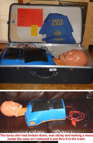 ARMSTRONG MEDICAL AMBU II MAN CHRIS CLEAN CPR MANIKIN IN HARD CASE
