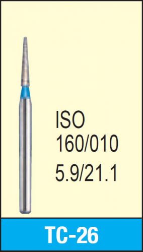 MANI DIA-BURS TC-26 Taper Conical End Standard Grit Dental Diamond Burs 30 pcs