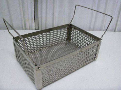 Stainless Steel Sterilization Case Container Basket Tray Perforated 9 x 6.5 x 3