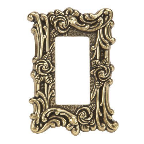 Amerelle 60RAB Provincial Cast Wallplate, Antique Brass New