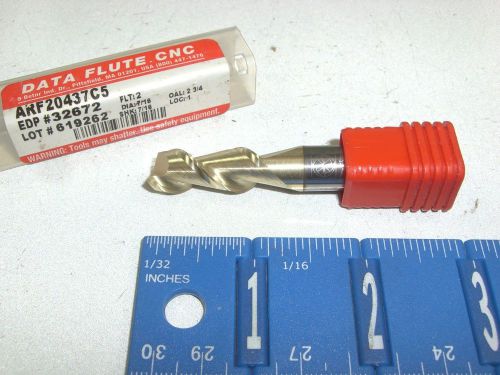 DATA FLUTE 7/16&#034; 2-FLUTE SOLID CARBIDE END MILLS (2 PCS)