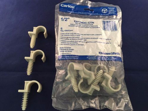 8 New Carlon 1/2&#034; Electrical Conduit Nylon Masonry Clamp Strap Clip E977NDC-CTN