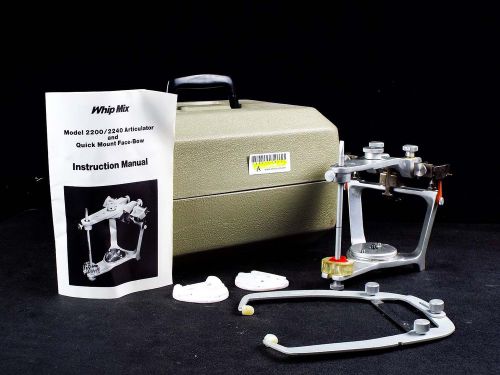 Whip mix 2240 dental lab occlusion articulator w/ facebow &amp; storage case for sale