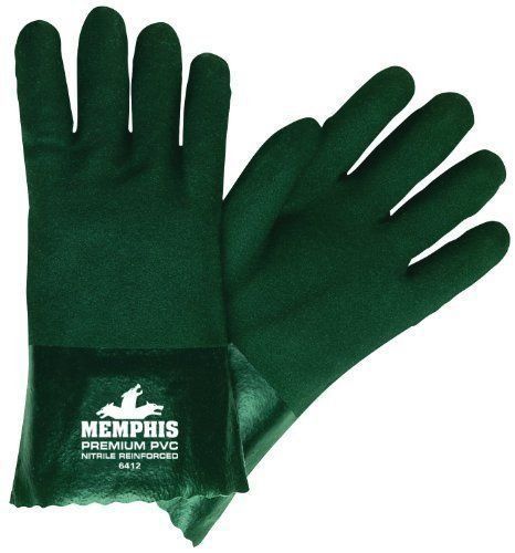 Supported PVC Gloves (Double Dipped, Sandy Finish, 12&#034; Gauntlet)