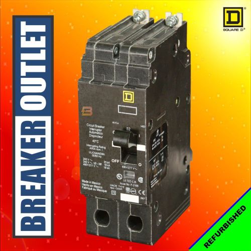 Refurb Square D EGB24015 Circuit Breaker 2 Pole 15A 277/480V 35kA EGB Bolt-On