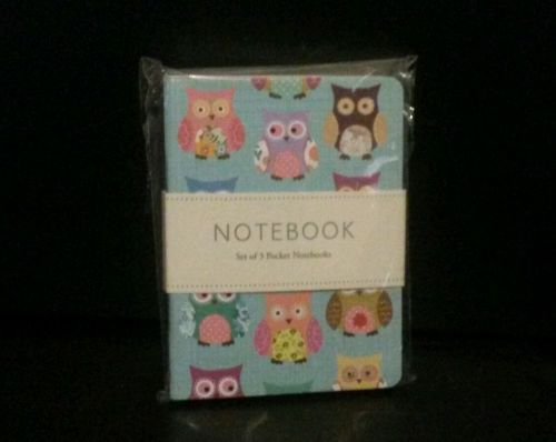 Ditsy Pocket Notebook Set of 3 Owls
