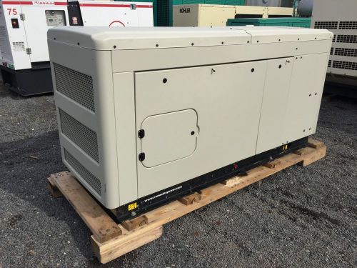 –40 kw 2014 cummins generator, only .9 hours!!! base fuel tank, sound attenuated for sale