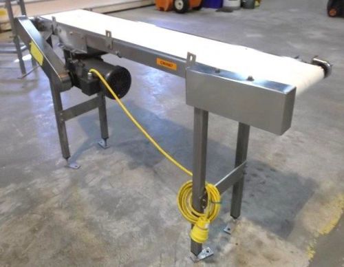 10 Inch x 60 Inch Keenline White Belt Conveyor Stainless Steel Sanitary