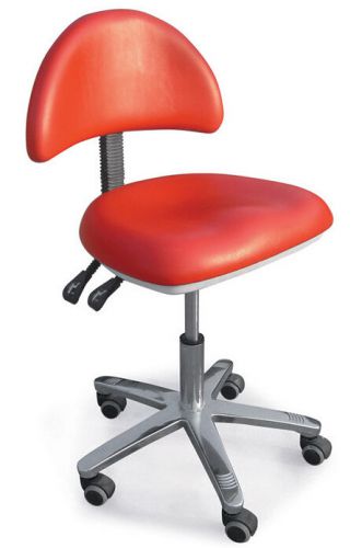 Doctor/Assitant Dental Medical Stool Mobile Chair Red PU New Arrival