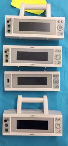 DRE Medical Axis 4 Vital Signs Patient Monitor: Temp, SPO2, ECG - Lot of 4