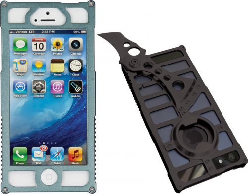 TCAP1G Tacticall Alpha 1 Charcoal Iphone 5 Case W/ Knife &amp; Bottle Opener Measure