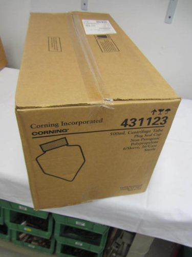 Corning 431123 sterile 500 ml conical centrifuge tubes with plug seal cap 36/box for sale