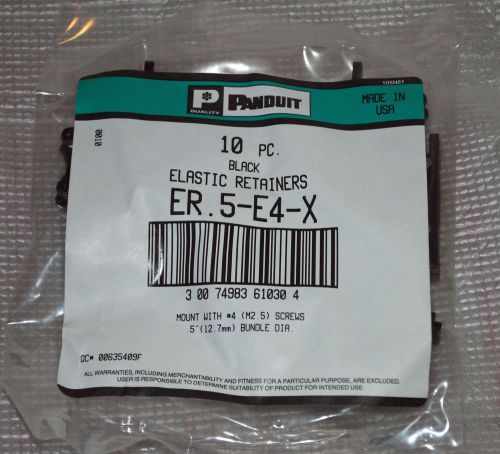 Panduit er.5-e4-x cable mounting &amp; accessories pb elastic retainer x10/bag for sale