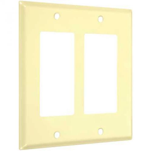 Wallplate Double Decor Ivory Hubbell Electrical Products WI-RR 092326116268
