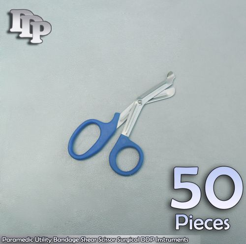 50 Paramedic Utility Bandage Shear Scissor 5.5&#034; Royal Handle Surgical Instrument