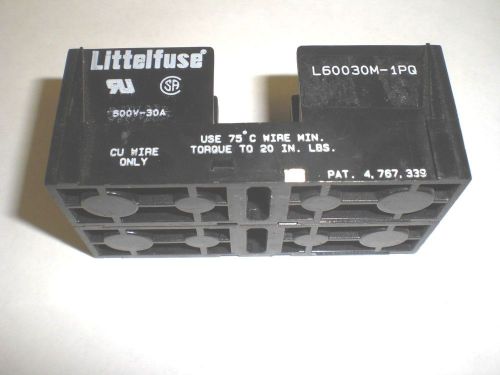 LITTELFUSE L60030M-2PQ 2 POLE MIDGET FUSEHOLDER, 600 VOLT, 30 AMP,