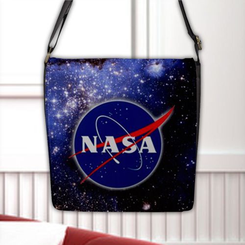 Nasa Space Program Flap Closure Seal Cross Shoulder Messenger Bag