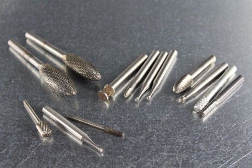 Carbide Burs 1/8&#034; &amp; 1/4&#034; Ball Flame Cylindrical Assorted Tips Severance &amp; Others