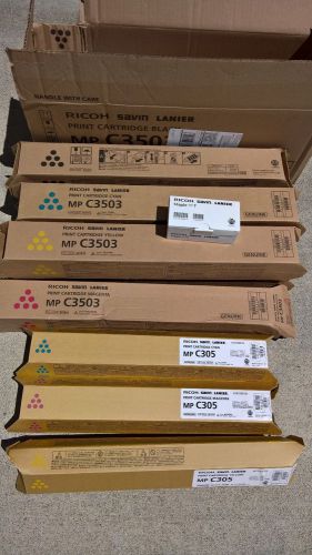 ricoh savin lanier color multifunction copier toner lot mp 305 3503