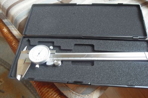 Shars 6&#034;&gt;11&lt; 2.02 mm govt. roller type  dial caliper/hard padded case #247 for sale