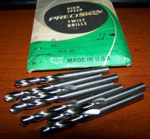 Precision twist drill #5 screw machine hss drills 7pcs for sale
