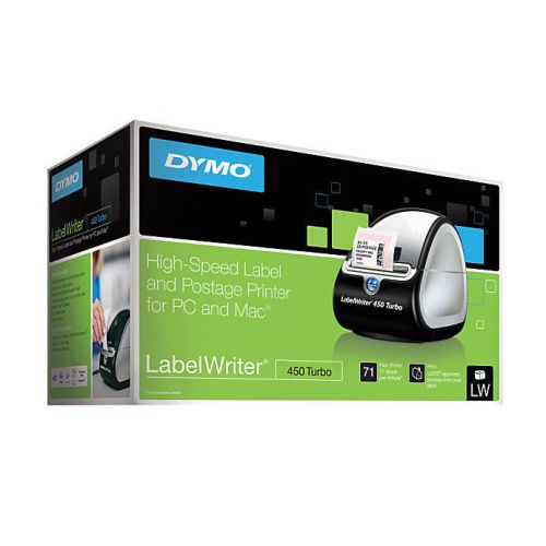 NEW! Make offer! DYMO LabelWriter 450 Turbo Thermal Label &amp; Barcode Printer +lab