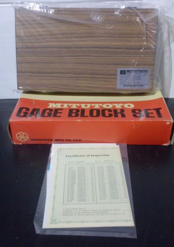 Mitutoyo 516-903 gage block set, 81 pc. grade 3 (mt070-1) for sale