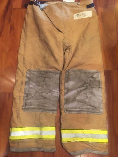 Firefighter pbi gold bunker/turnout gear globe pants 42w x 30l halloween costume for sale
