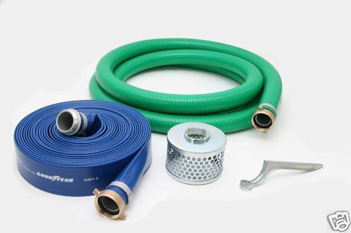 3&#034; pvc water suction and water discharge hose kit for sale