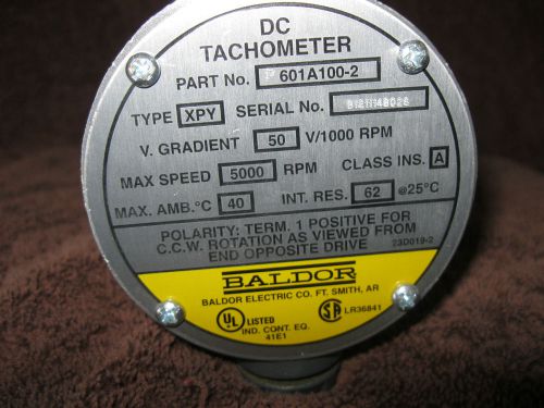 P601A100-2 XPY BALDOR DC TACHOMETER