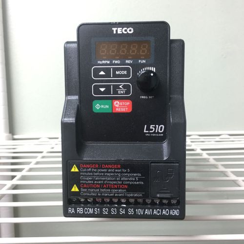 Used L510-1P5-H1 .50HP Teco Variable Frequency Drive 1 Ph Input / 3 Ph Out
