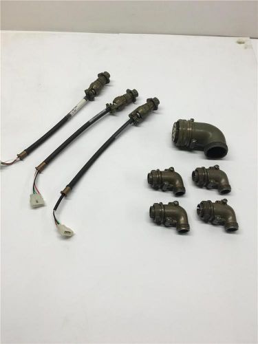 Electric male female wire connectors bendix amphenol &amp; cable assembly 8pc lot for sale